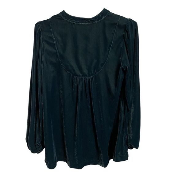 Anthropologie Hillary Velvet Top Teal Size XS - Picture 6 of 8